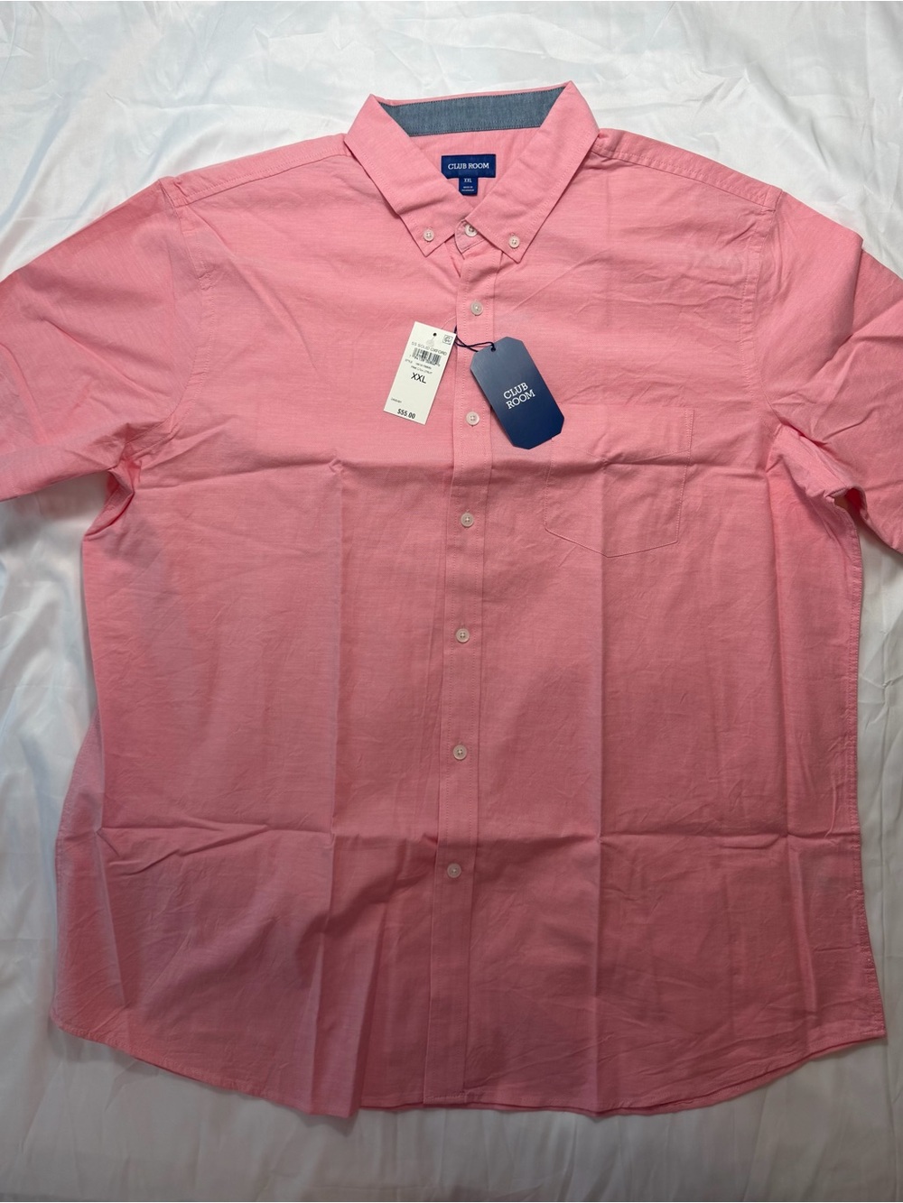 NWT - Club Room Men's Pink Button-Down Oxford Shirt